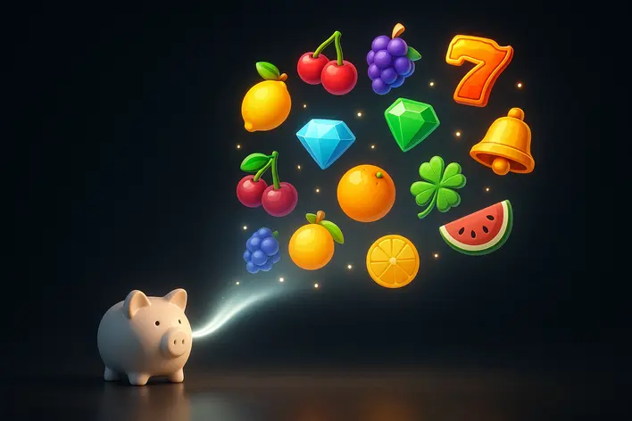 To visually represent the freedom and flexibility players have when there's no minimum deposit, allowing a small budget to access a wide variety of games.